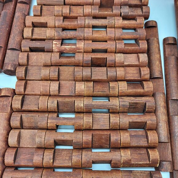 Lot of Vintage Lincoln Logs Parts Replacement Log Pieces Roof Trusses - Picture 6 of 15